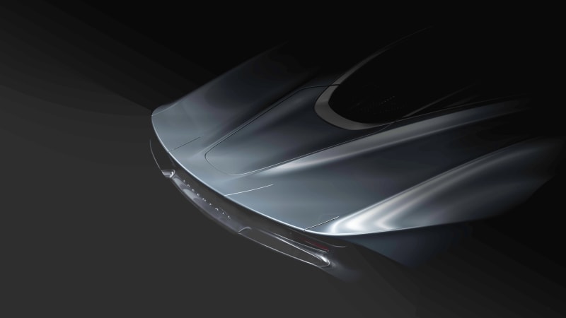 McLaren teases the tail part of its Speedtail hyper GT